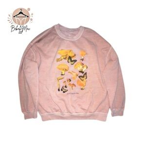 PacSun Mushroom Graphic Crewneck Sweatshirt - Large